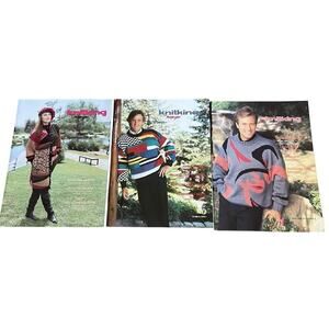 Knitting Magazine‎ Lot 3 Sweaters Dresses Patterns Crochet 90s Retro Yarn Crafts